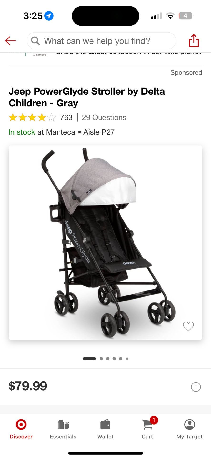 Jeep Powerglyde Stroller