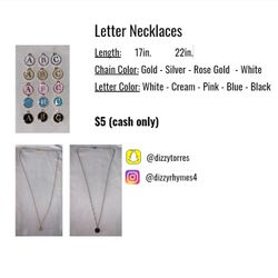 Customized Initial Necklaces