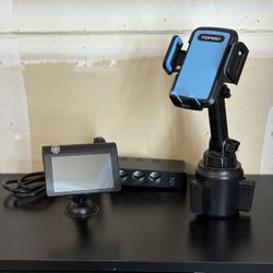 Car accessories bundle, Dashcam, Phone holder and 12v extender