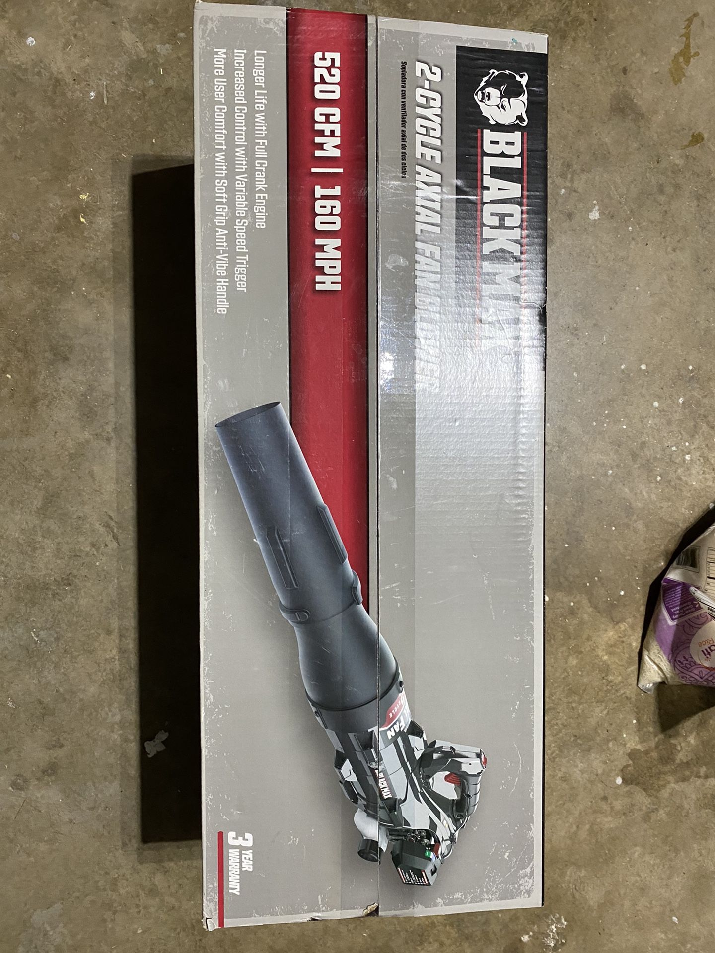 Black Max Handheld 2-Cycle Gas Axial Fan Leaf Blower 520 CFM and 160 MPH New The Black Max 2-Cycle Gas Jet Fan Blower is our most powerful handheld b