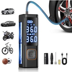 Tire Inflator Portable Air Compressor, Powerful 150PSI & 2X Faster Auto Air Pump