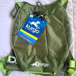 Kurgo Green Cascade Harness, Hiking Backpack
for Dogs, Large