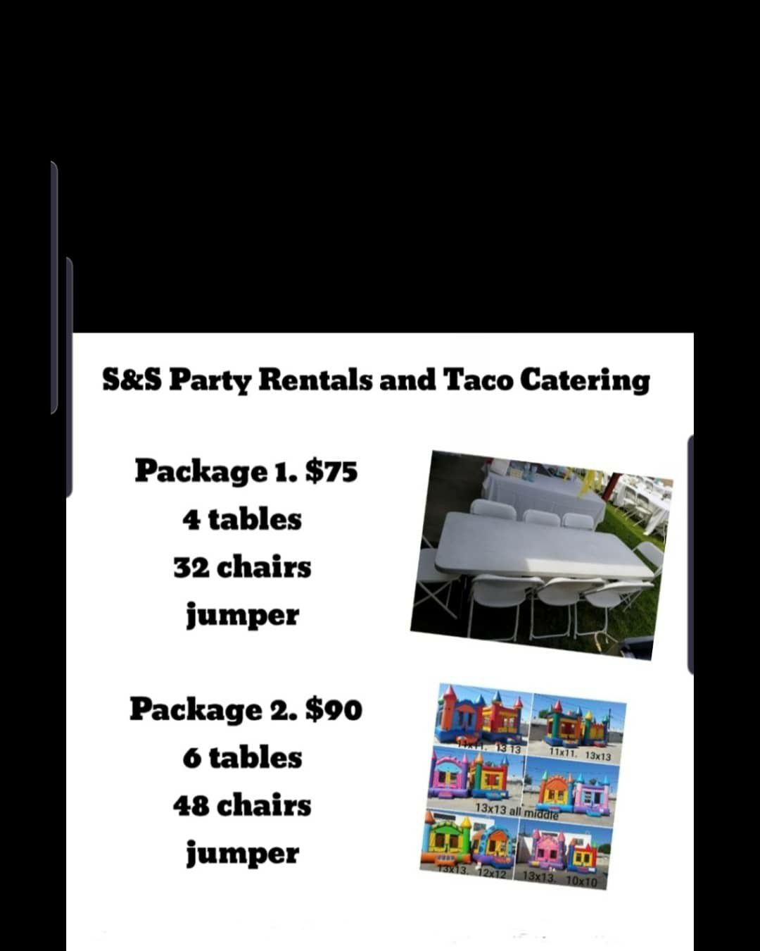 PACKAGES FOR SALE