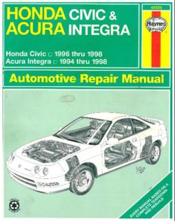 Haynes manual-Honda civic/Acura integra