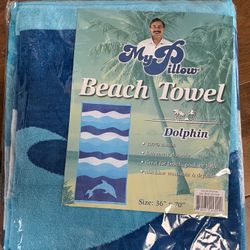 My Pillow Beach Towel Dolphin Design