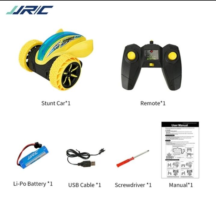 JJRC Q77 2.4G Devil Fish Spinning Stunt Roller Car 360 Degree Rotation Crash Resistant RC Stunt Car for Kid Toys w/ Light