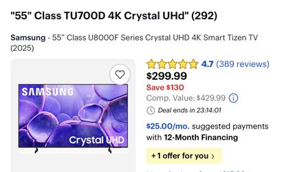 55" Class TU700D 4K Crystal UHd