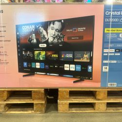 65" Screen Led Smart 4k By Samsung Crystal Ultra HDTV.  1 Year Warranty 
