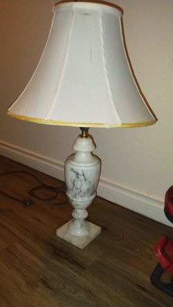 Marble Lamp And O-Cedar Spin Mop And Bucket 