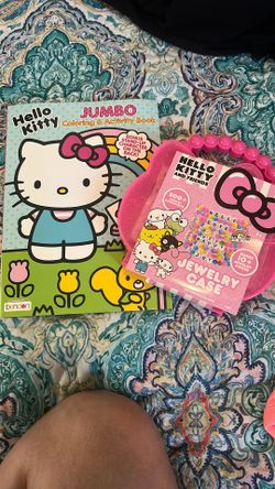 Hello Kitty, jewelry case to make bracelets and jumbo color activity book