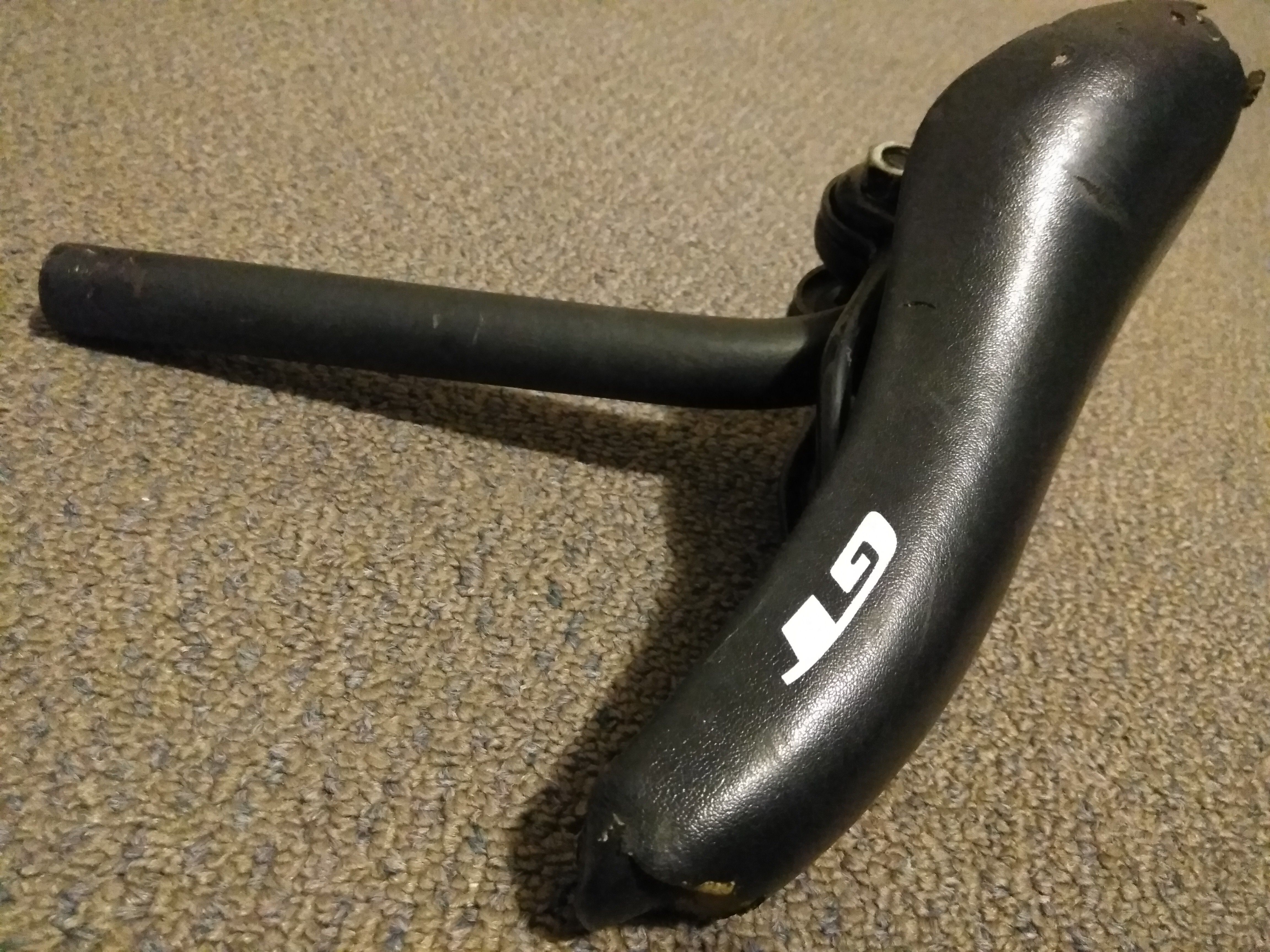 Bike GT Seat + Layback Seatpost 1" diameter, Old Skool, fits mtn bicycle bmx fixie cruiser, $20