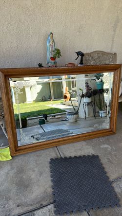 Oak Framed Mirror 55x37