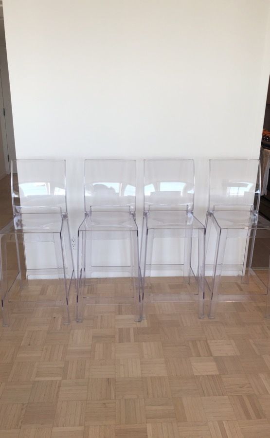 Acrylic bar stools - set of 4