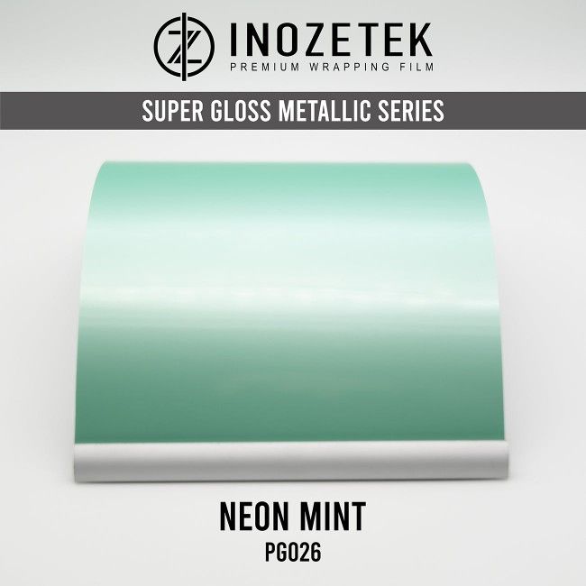 Inozetek 60" 65 feet Premium Wrap film - Super Gloss Pearl Neon Mint