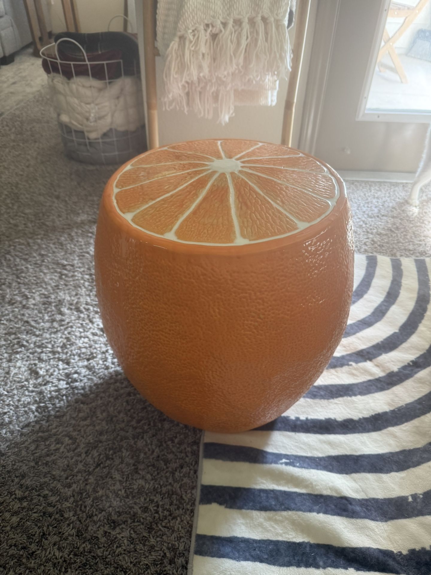 Orange Fruit Stool