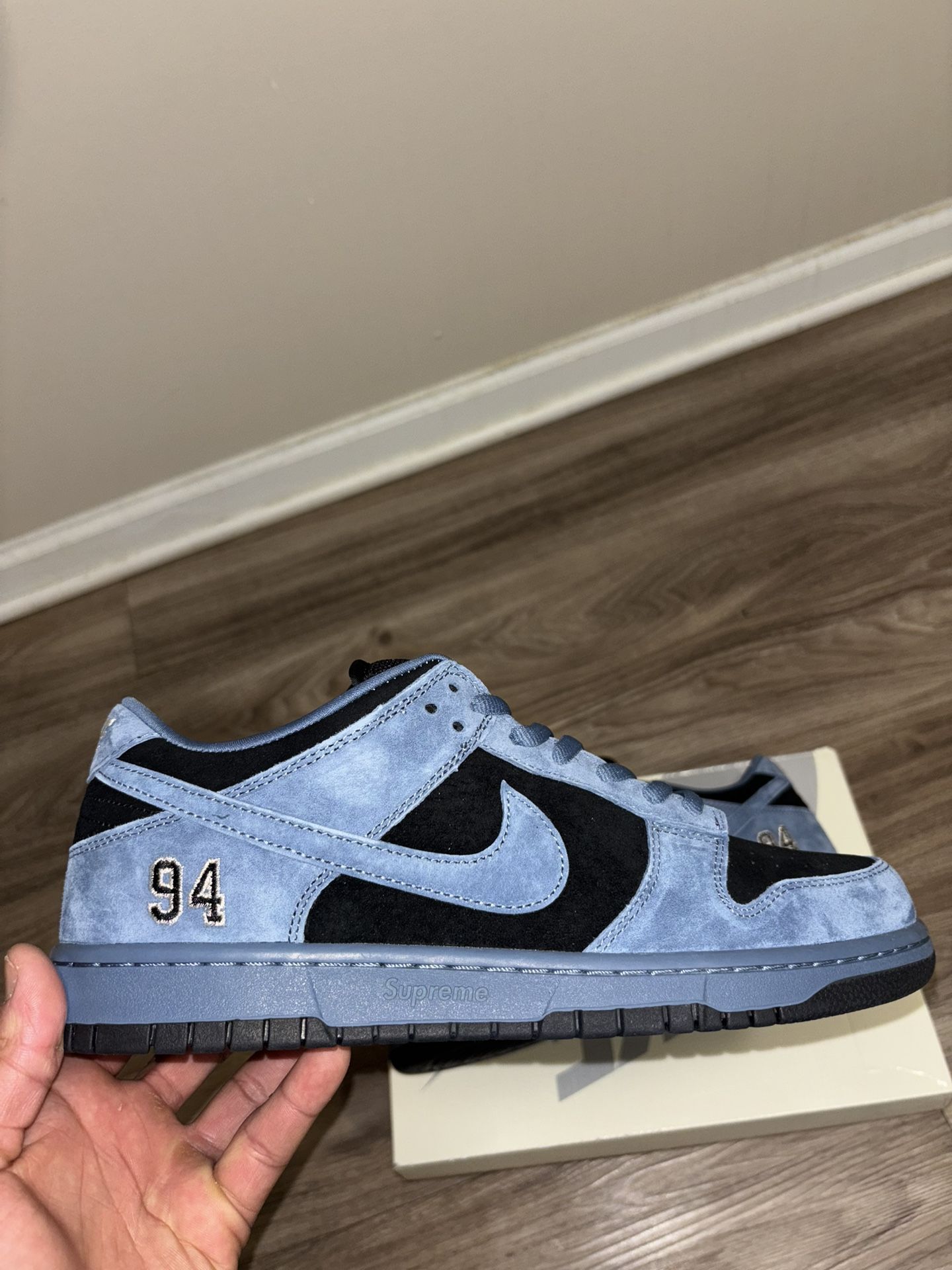 Supreme X Nike Dunk Low “Ocean Fog” SIZE 11