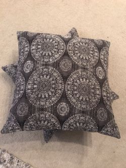 2 20” square accent pillows with cover