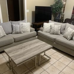 🩶✨Beautiful 2pc Sofa Set in Ash Grey