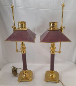 2 Chapman Buillotte Brass Lamps