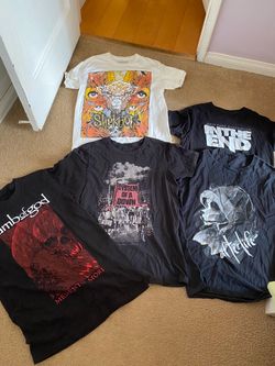Lot of band shirts size medium