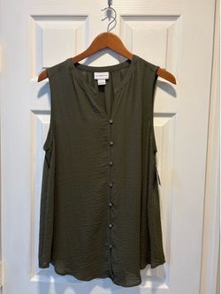 Brand New Liz Claiborne Olive Grove Sleeveless Blouse women’s Size Large - Simi Valley