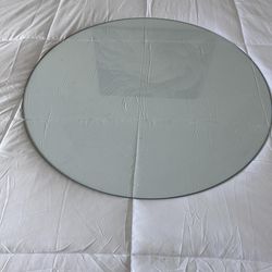 30” round glass table top