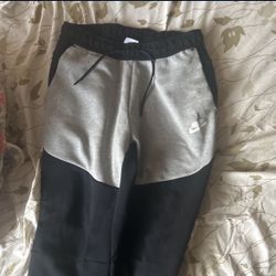 Grey And Black Nike Tech Fleece Pants