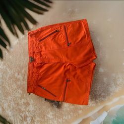 Men Micheal Kors Cargo Shorts Size 40 - Fast Shipping - Orange