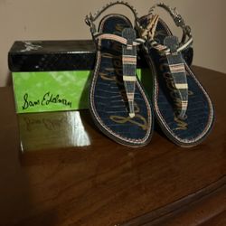 Sam Edelman Blue And Red Sandal