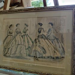 FRAMED VICTORIAN FASHION PRINT