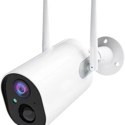 Wireless Outdoor Security Camera, 1080P Rechargeable Battery Powered Camera, WiFi Home Camera with Night Vision, Two Way Audio, PIR Motion Detection,