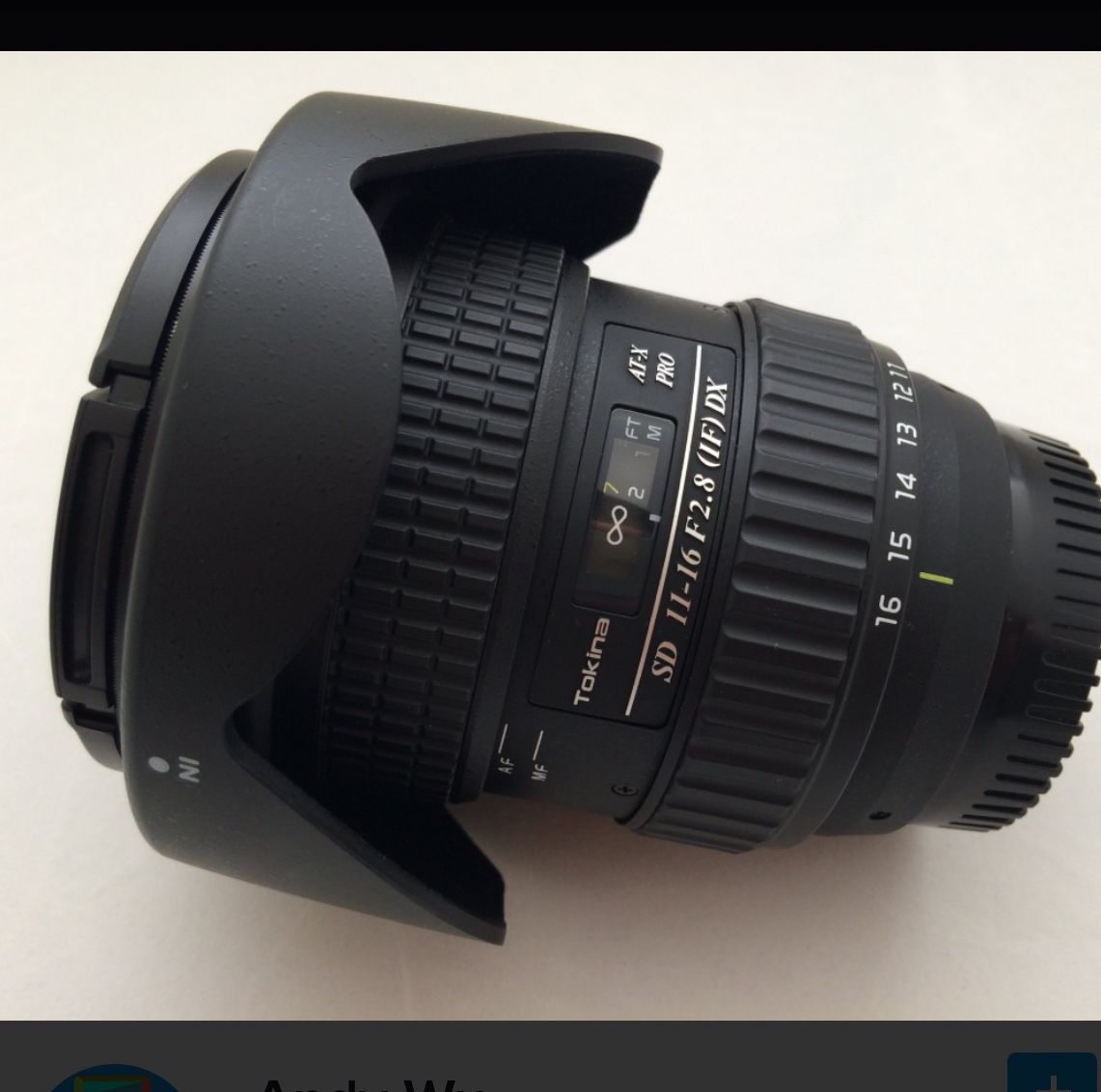 Tokina AT-X PRO DX-II 11-16mm f/2.8 NAF Lens for Nikon