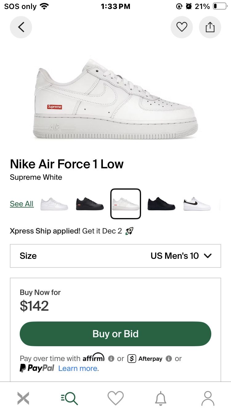 Supreme x Nike Air Force 1 Low