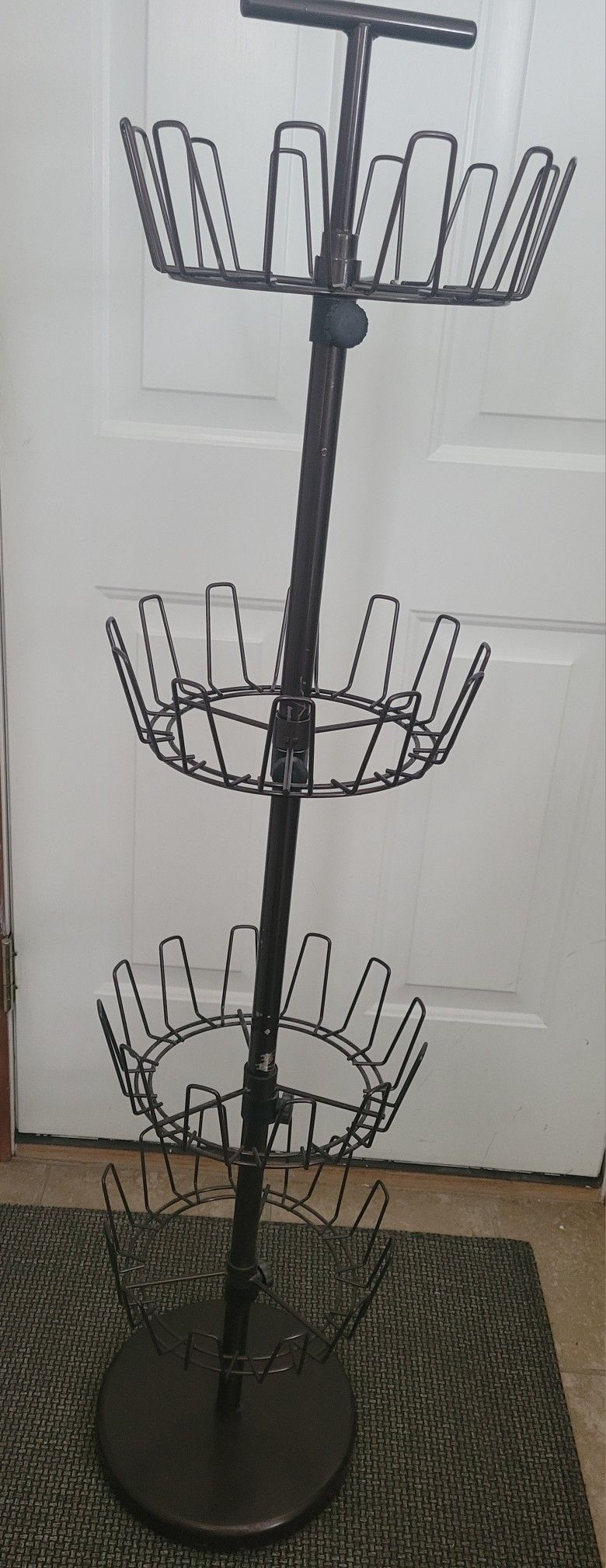 4-TIER Metal Adjustable Revolving Shoe Rack