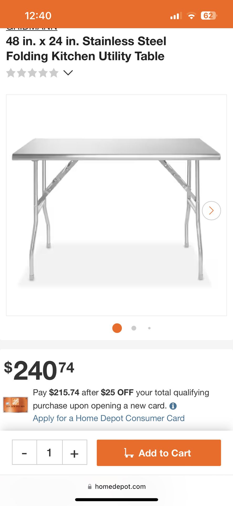 Stainless Steel Kitchen Table 