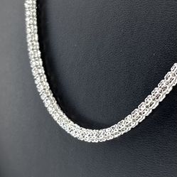 10k White Gold Necklace 24” Ice Chain 3.5mm 21.9grams 148724 3