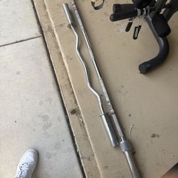 OLYMPIC 45LBS BARBELL + CURL BAR FOR OLYMPIC WEIGHTS