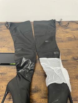 Stretchy Stiletto Thigh High Pointy Boots US10