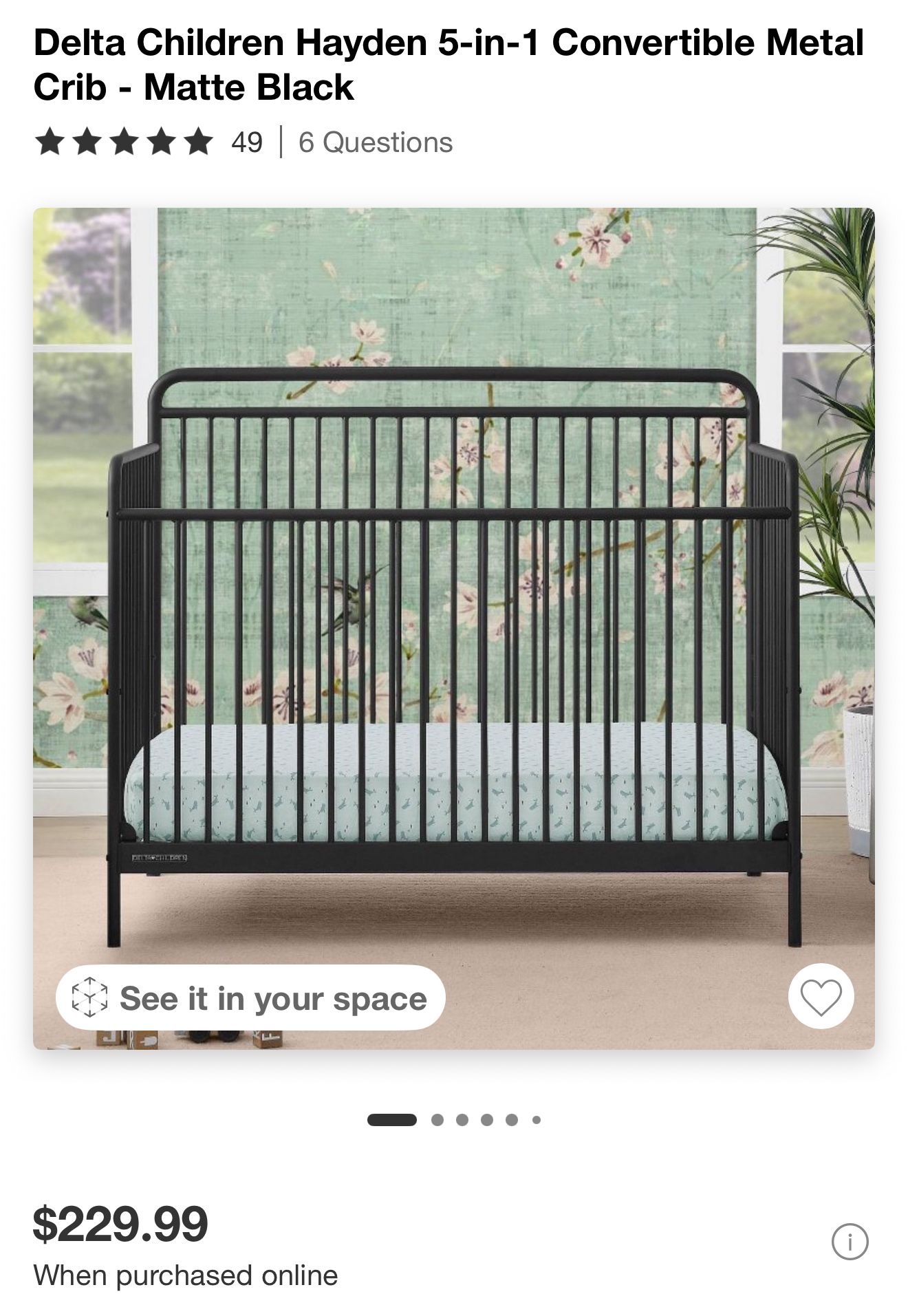 Baby Crib Brand New In Box