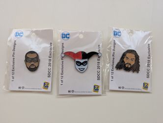 Exclusive DC Pins San Diego Comic Con 2018