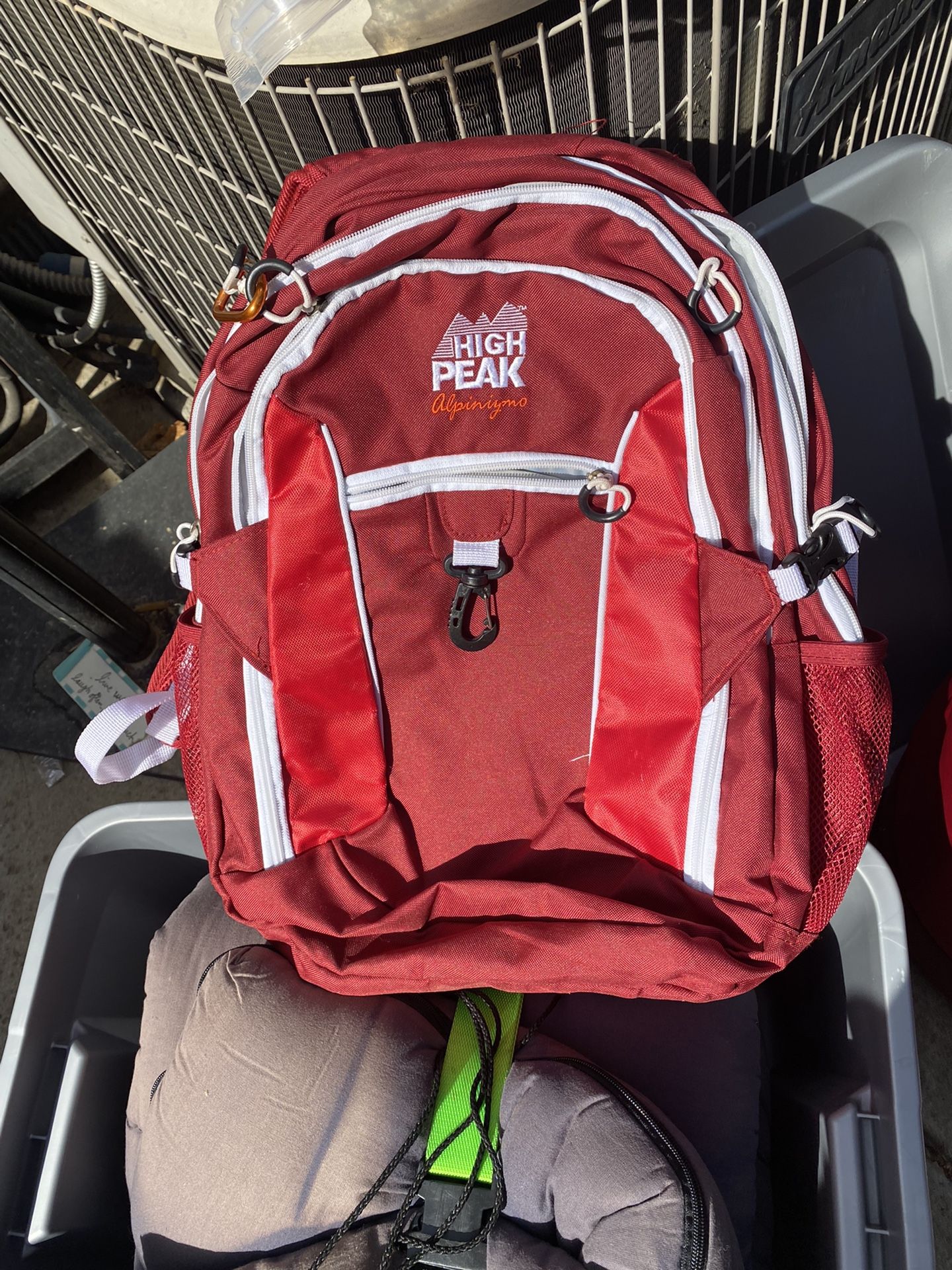 High Peak Backpack And Eddie Bauer Sleeping Bag