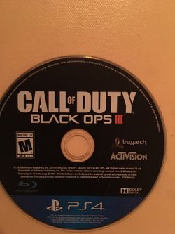 Sony PlayStation ps4 call of duty 3 black ops