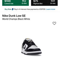 Nike Dunk Low World Champ Panda