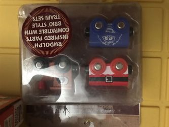 Rudolph wooden train set