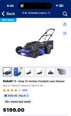 Lawnmower Electric *** Not Battery powered