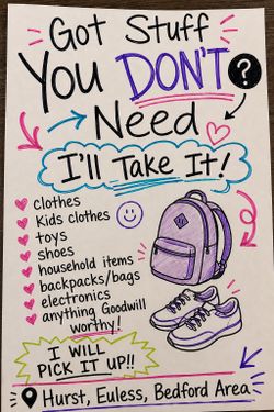 Free pick up of Donation items