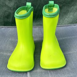 Neon Green Rain Boots Toddler size 6/7