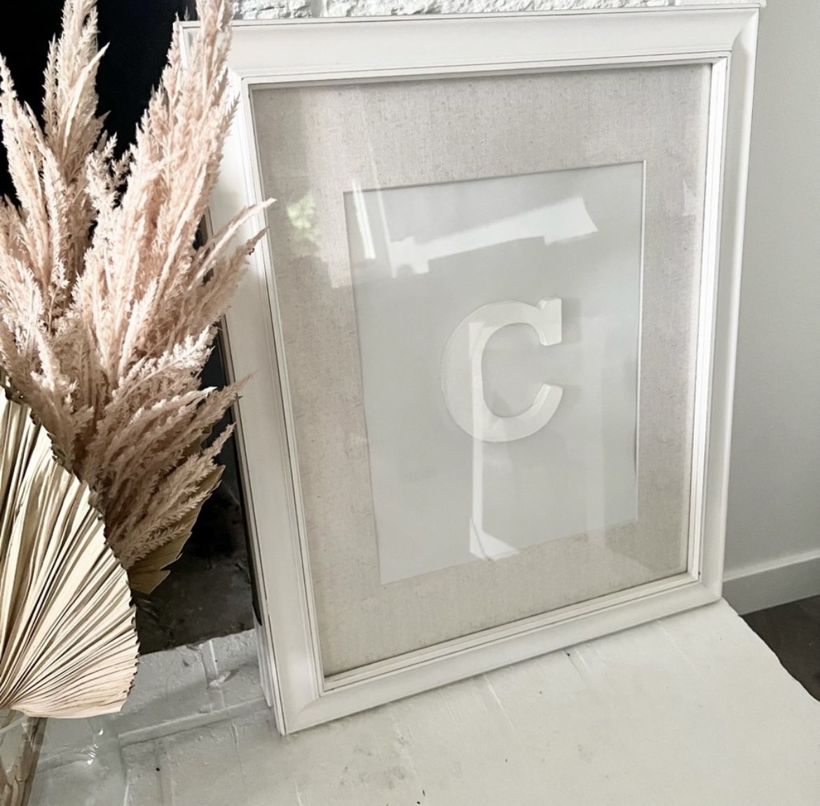 Custom Framed Art Letter C