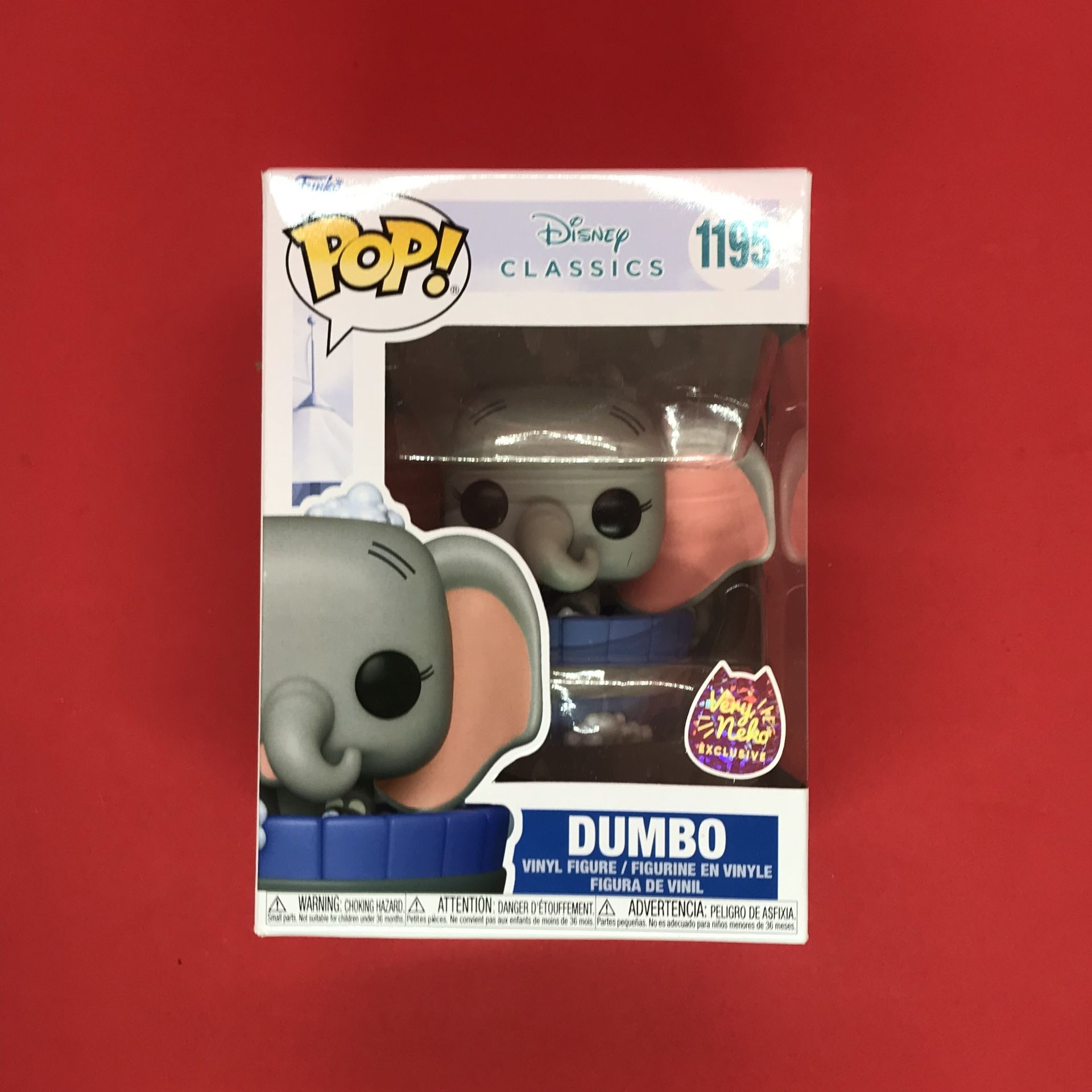 CASE FRESH Funko Pop Disney Classics 1195 Dumbo in Bubble Bath Very Neko Xclusive.