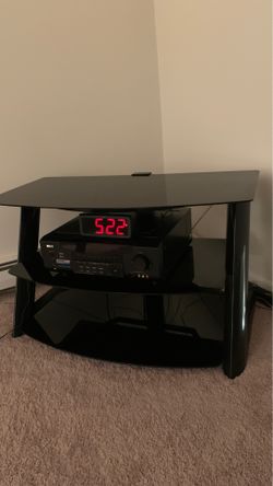 Black TV stand